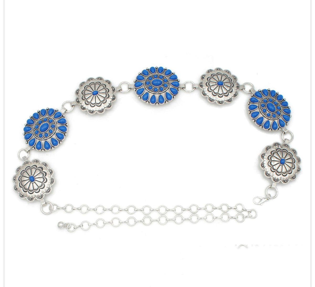 Western Concho Mix Chain Belt