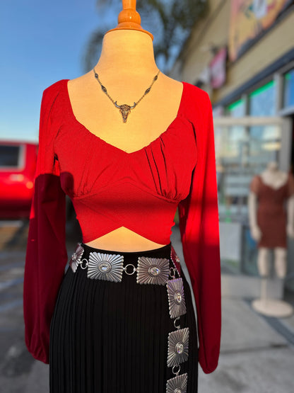 Western Crystal Concho Belt