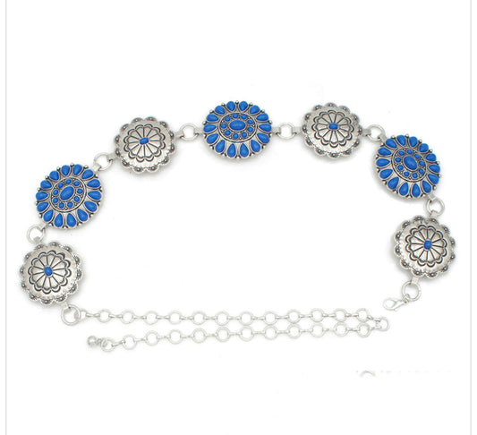 Western Concho Mix Chain Belt